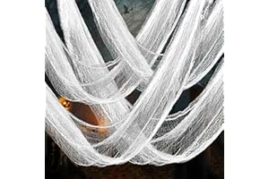 6Pcs Halloween Creepy Cloth White 30×72inch Scary Spooky Fabric Gauze Halloween Cheesecloth Decorations for House Outdoor Ind
