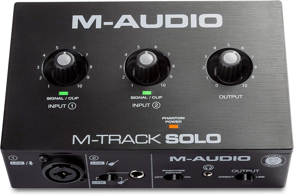 M-Audio M-Track Solo USB Audio Interface with XLR/Line IN and Software Suite