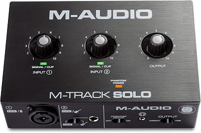 M-Audio M-Track Solo USB Audio Interface with XLR/Line IN and Software Suite