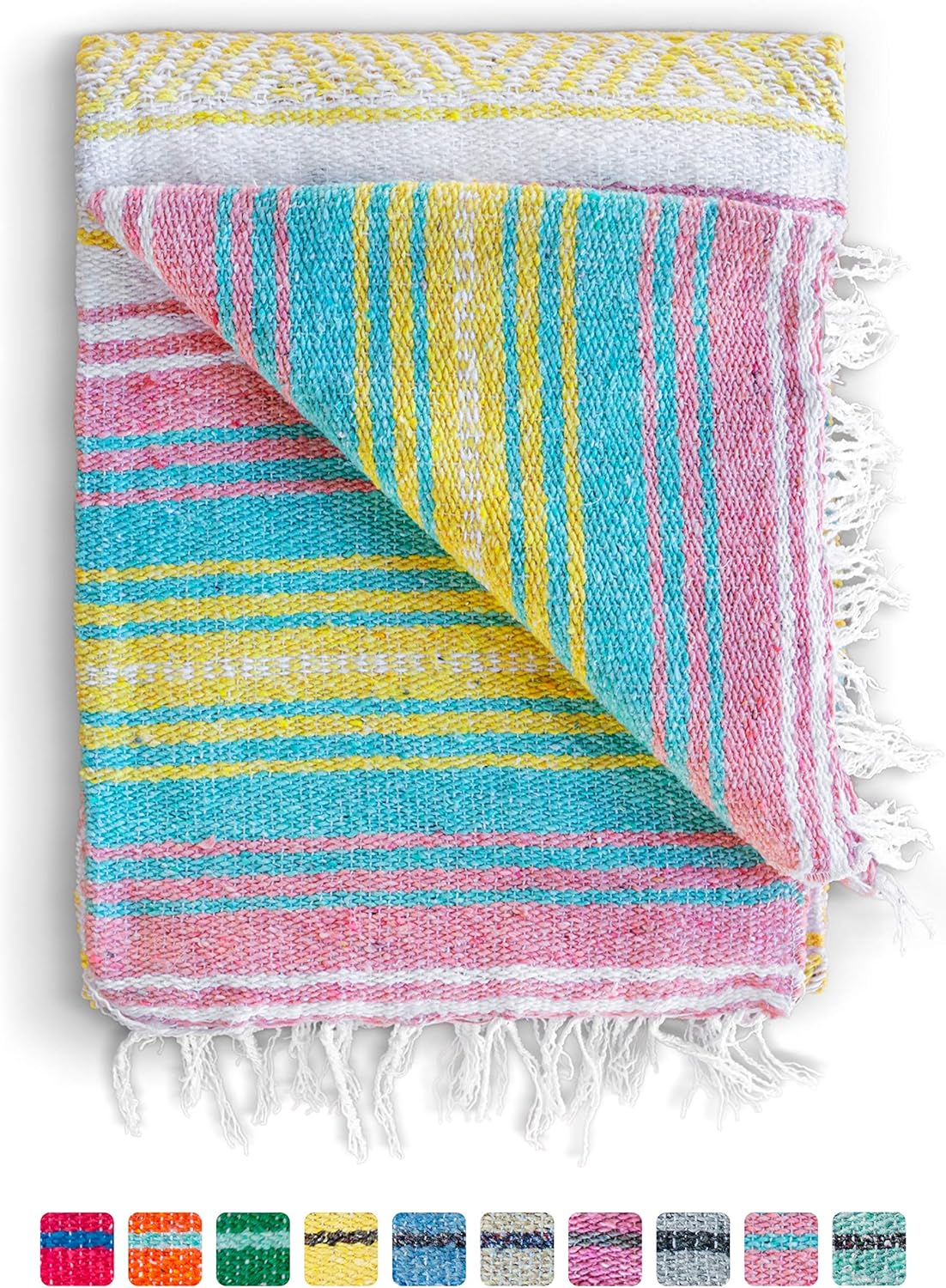 Mexican Blanket, Falsa Blanket Authentic Hand Woven Blanket, Serape