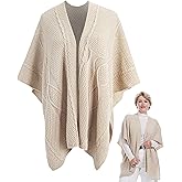 MissShorthair Knit Shawl Wraps for Women Boho Crochet Shawls Cape Open Front Cardigan