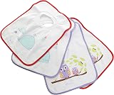 Dreambaby Terry Cloth Pull-Over Bibs 4 Pack Owl & Whale Design Baby Bibs