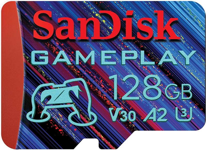 SanDisk Gameplay 128GB microSDXC A2 U3 V30 with 190MB/s read for gaming