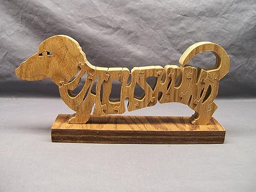 wooden dog puzzle