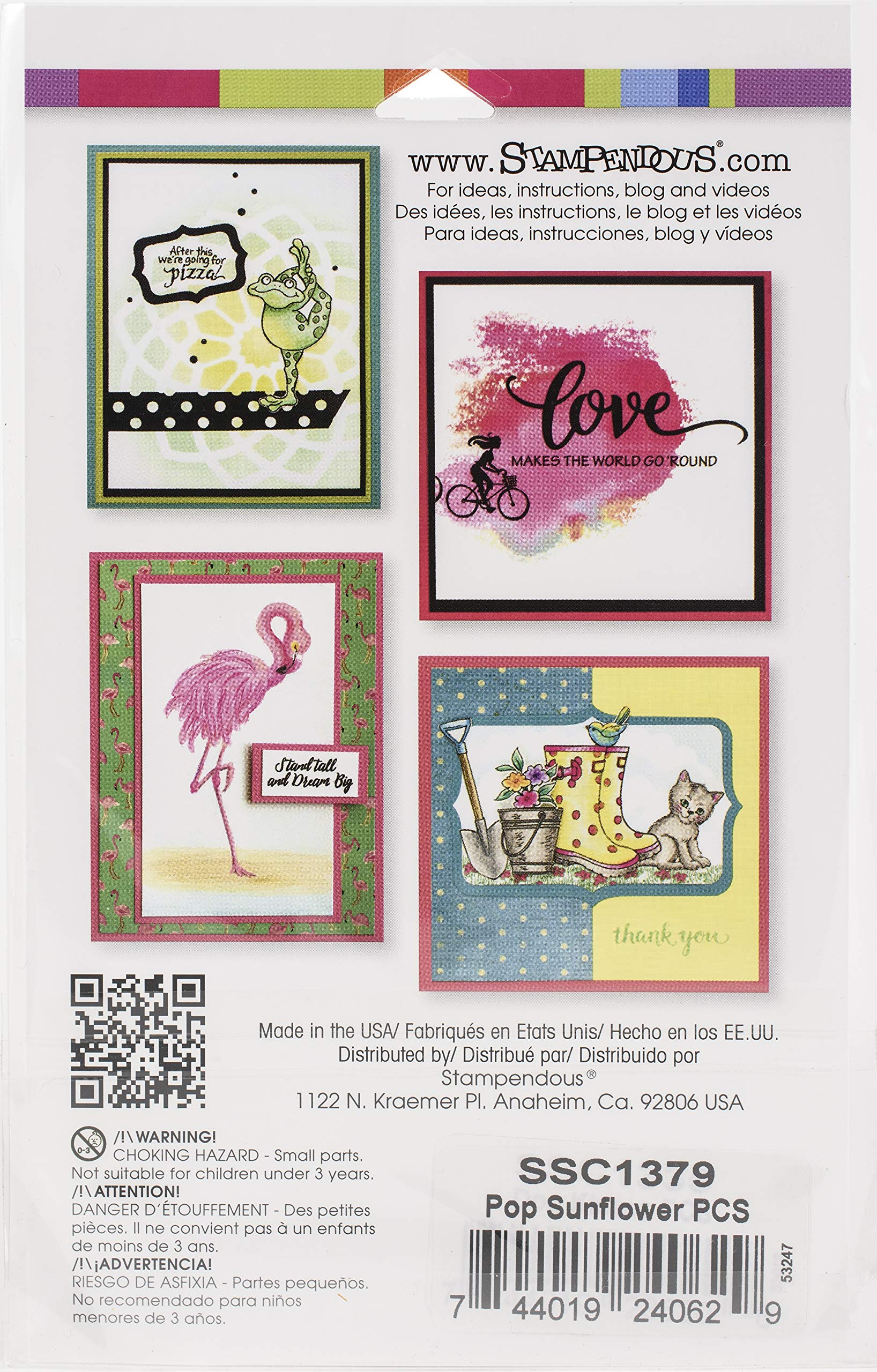 Stampendous POP Sunflower Perfectly Clear Stamps Set, ONE