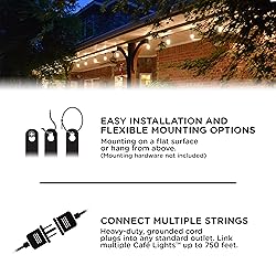 Enbrighten Premium Warm White String Lights, 24ft