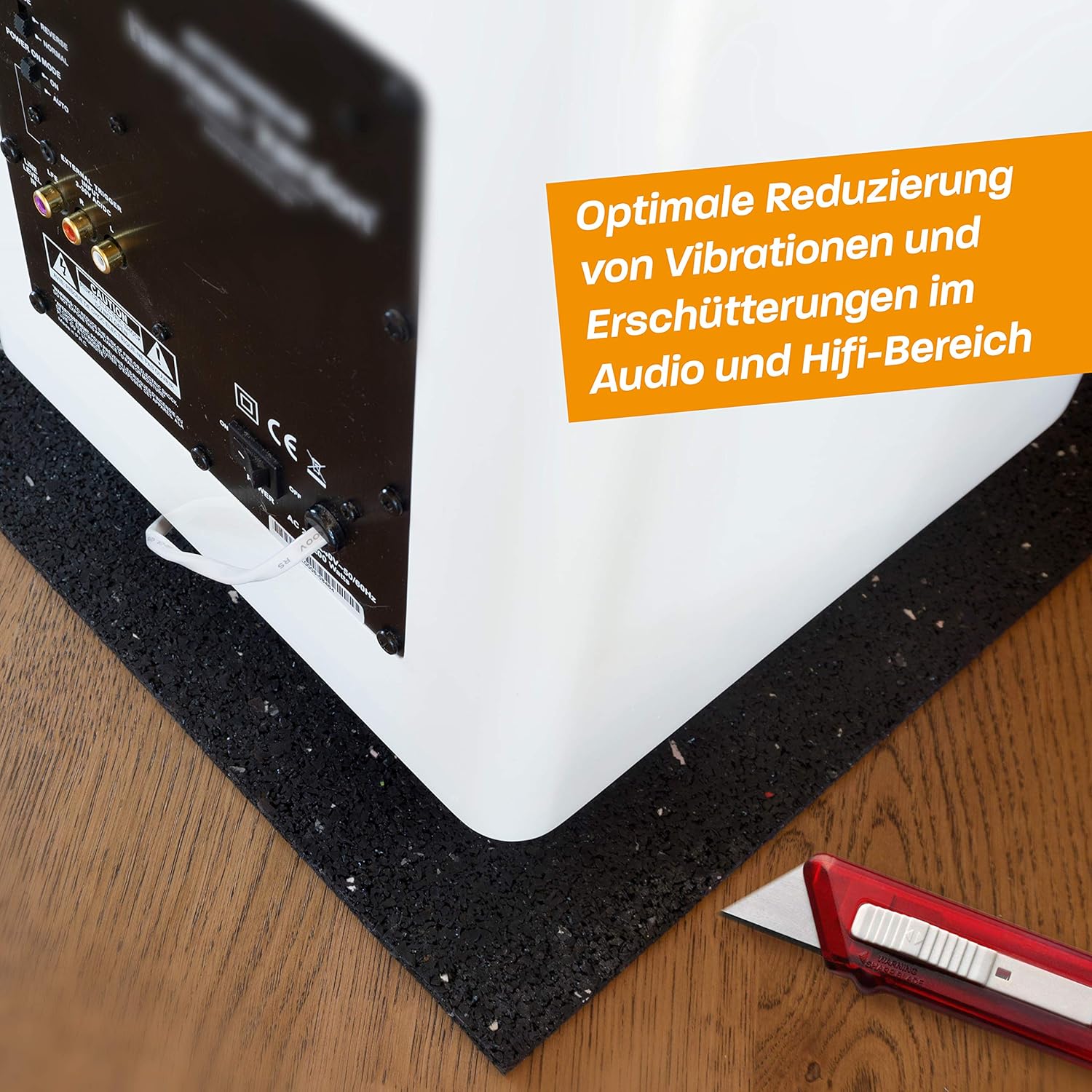 Hinrichs Anti Vibration Mat for Washing Machines - 60x60x0,6cm - Washing Machine Mat - Can Be Cut to Size -Rubber Mat - Image 4