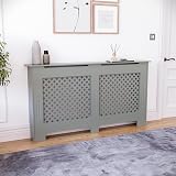 Vida Designs Oxford Radiator Cover Olive Grey Large H82xW152xD19cm view 4