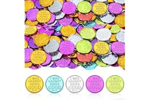 kaiolbly 160 Pcs Caught Being Good Coins Behavior Tokens Colorful Incentives Tokens Plastic Smile Face Reward Coin for Activi