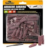 Sbestily Die Grinder Sanding Rolls Port &amp; Polishing Kit Cylinder Head 52PC | 1/4" Shank, Abrasive Cartridge Roll Cones, Sandpaper Flap Drum Grinding Bits, Engine Porting Tools for Metal Aluminum