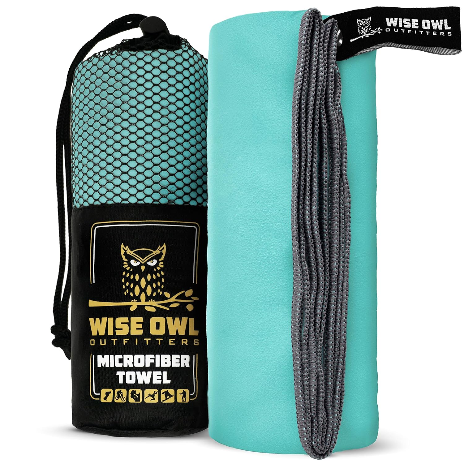 Wise Owl Outfitters Camping Towel & Gym Towel Ultra Soft Compact