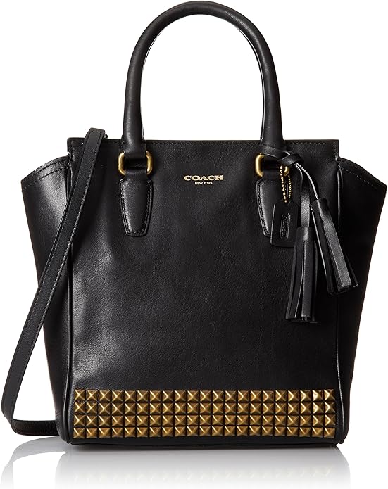 Coach Legacy Studded Mini Tanner Black Leather Crossbody Handbag