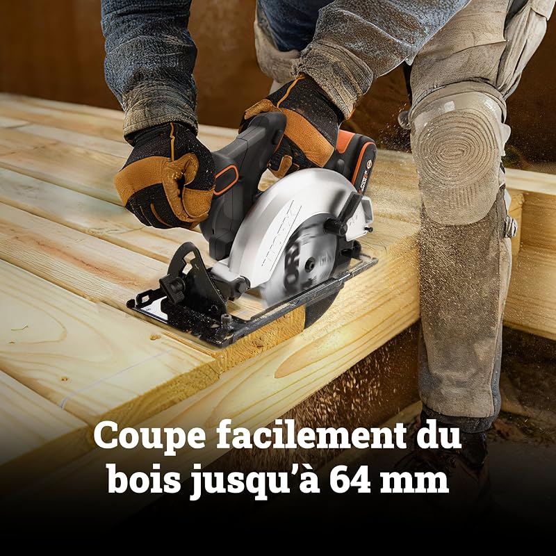 Scie circulaire sans fil 20V WX526.9 lame 165 mm