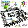Drofex 82pcs Magnetic Tiles Road, Magnetic Building Blocks Construction Toys for 3+Year Old Boys Girls, Kids Toys Montessori Toys for Toddler, STEM Learning Gifts