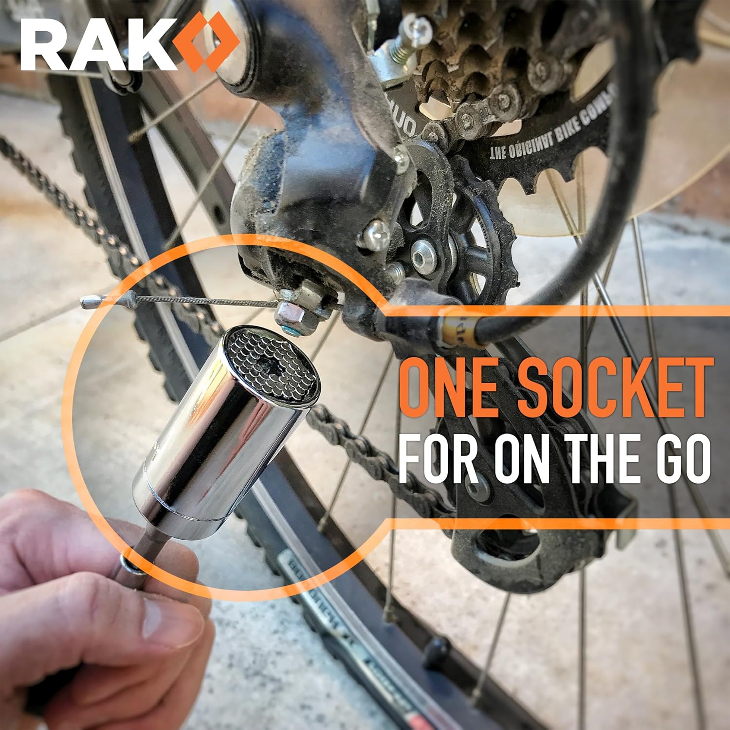 RAK Universal Socket Grip (7-19mm) Multi-Function Ratchet Wrench Power Drill Adapter 2Pc Set - Best Unique Tool Gift for Men, DIY Handyman, Father/Dad, Husband, Boyfriend, Him, Women - - 