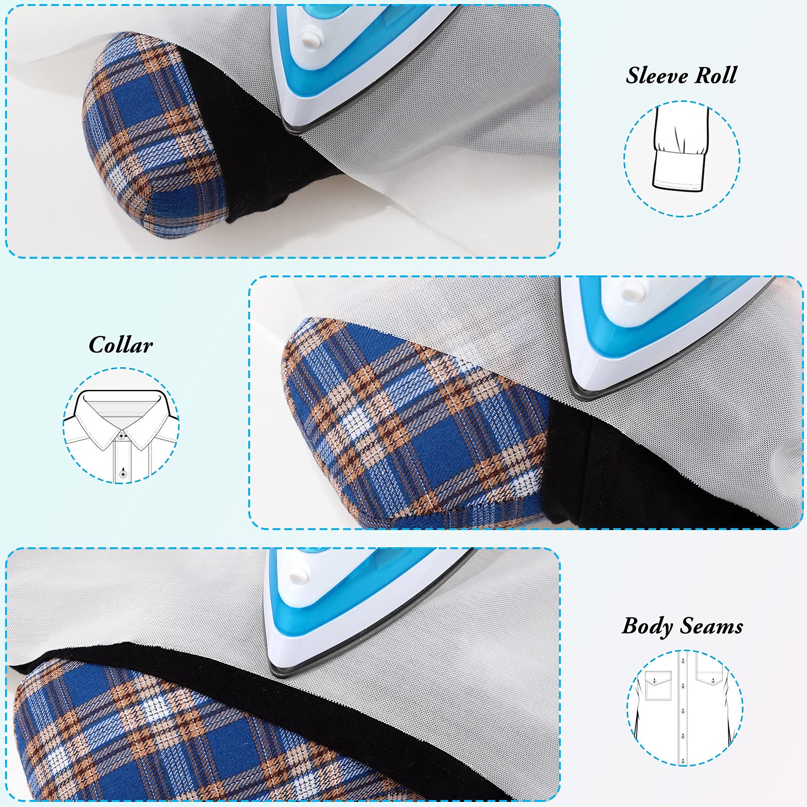 Tegeme 2 Pcs Pressing Cloth for Ironing Silk Organza Cloth Pressing for Iron 20 x 30 Inch Fabric Press Clothing Sewing and Ironing Fabric Protector Press Tool