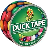 Duck Brand 284568 Printed Duct Tape, Gumballs, 1.88 Inches x 10 Yards, Single Roll
