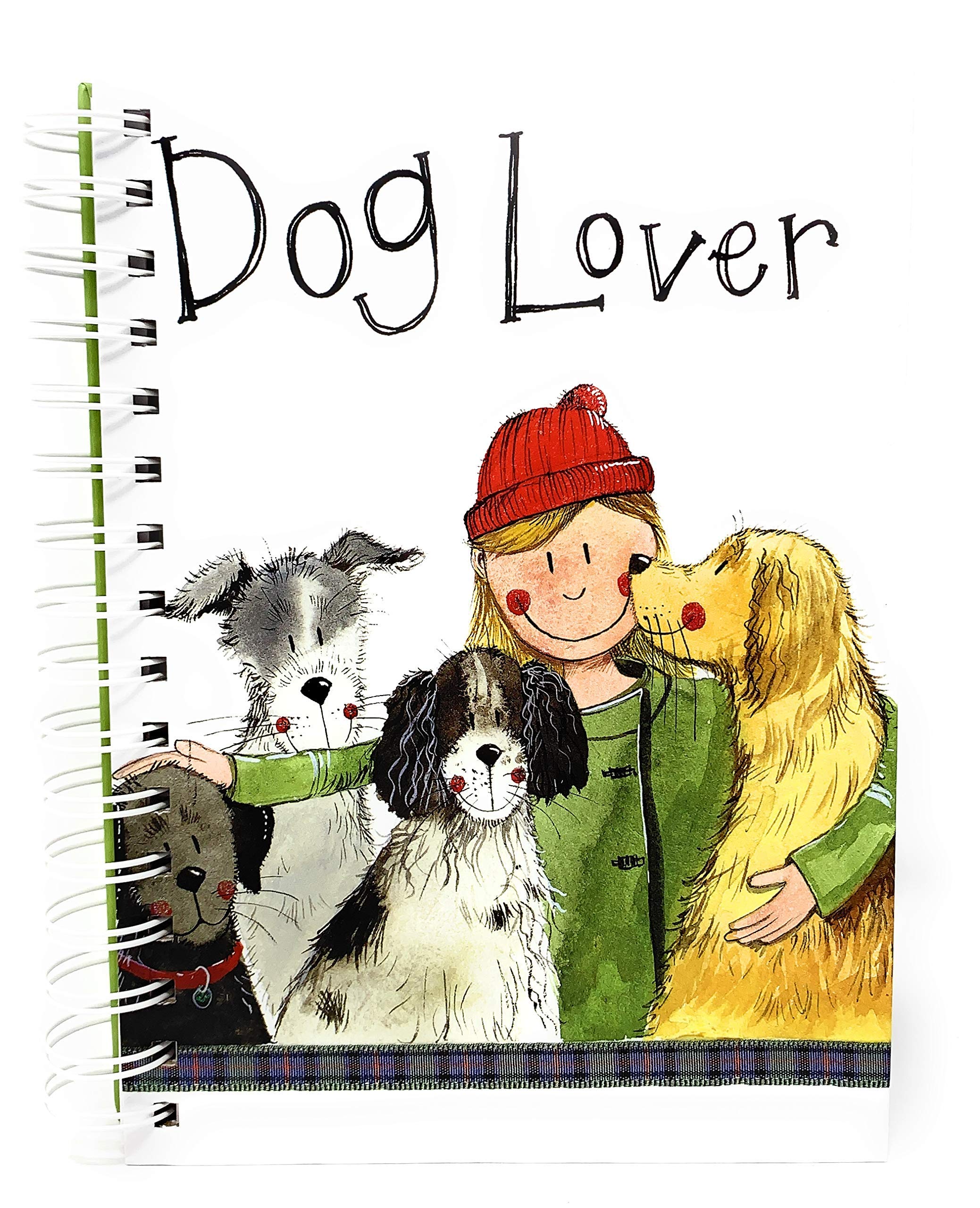 ALEX CLARK Dog Lover Spiral Journal - Blank Pages - Hard Back Cover