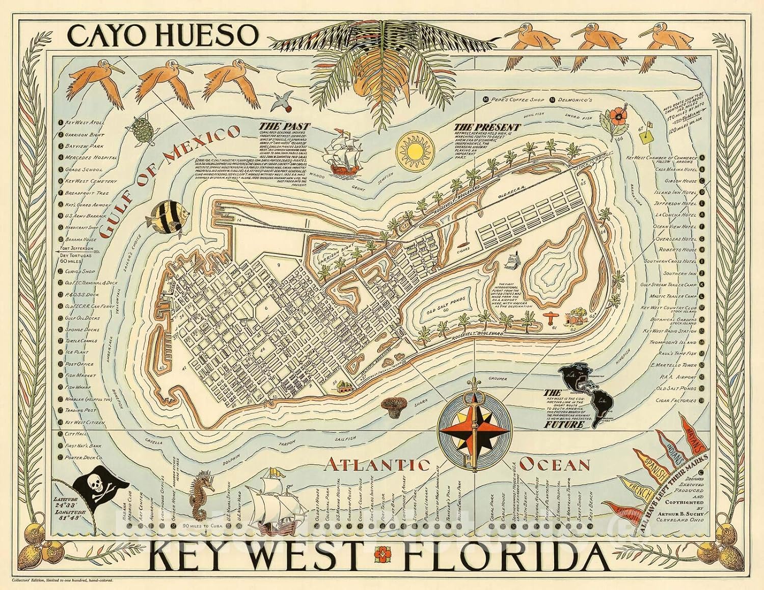 Amazon.com: Historic Pictoric Map : Key West (Florida), Key West