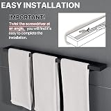 Sayayo 70CM Black SUS304 Towel Rail Wall Mounted 700mm Large Holder EGJF070-B view 5