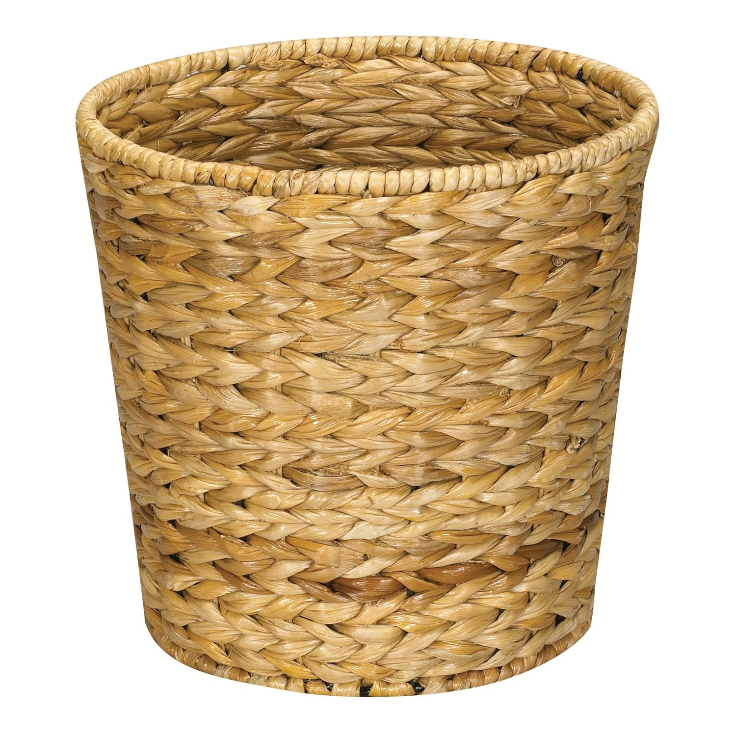 Wicker Waste Basket Trash Can Woven Water Hyacinth For Bathroom Bedroom