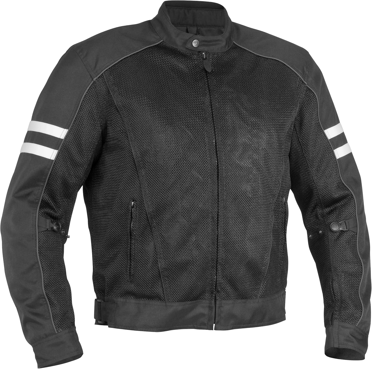 River Road Mens Baron Mesh Motorcycle Jacket Black Large L Automotive