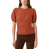 Buffalo David Bitton Women's Lissa Ruffle Collar Short Sleeve Sweater