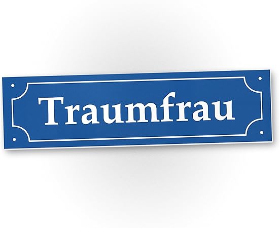 Traumfrau Targa Stradale 40 X 10 Cm In Plastica Targa Per Porta Idea Regalo Regalo Di Compleanno Fidanzata Partner Regalo Come Prova D Amore Messaggio D Amore Donne Sorpresa Anniversario Amazon It Casa E Cucina