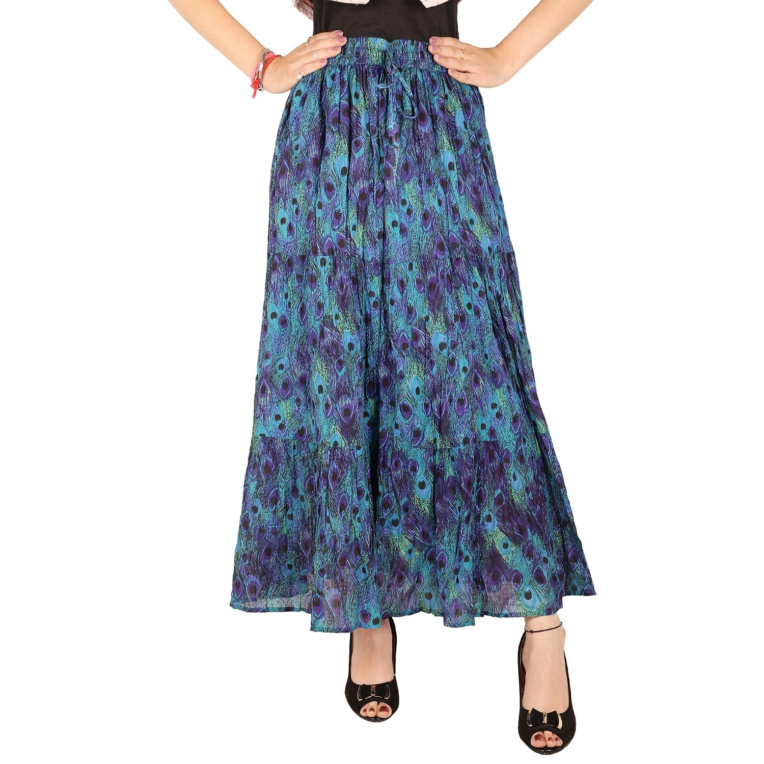 cotton breeze women's cotton skirt (multicolor_free size)