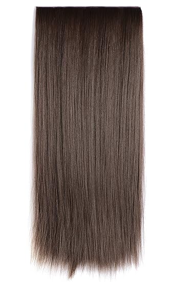 8 Medium Ash Brown Onedor24 Straight 3 4 Full Head Synthetic