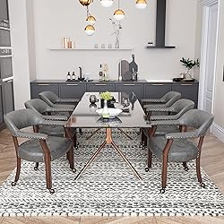JESONVID Dining Chair with Casters Set of 6, Accent