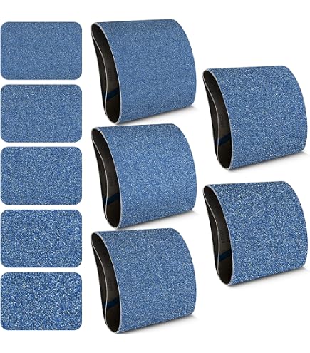 8 Packs 8 x 19 inch 16 Grit Blue Zirconia Cloth Floor Sanding