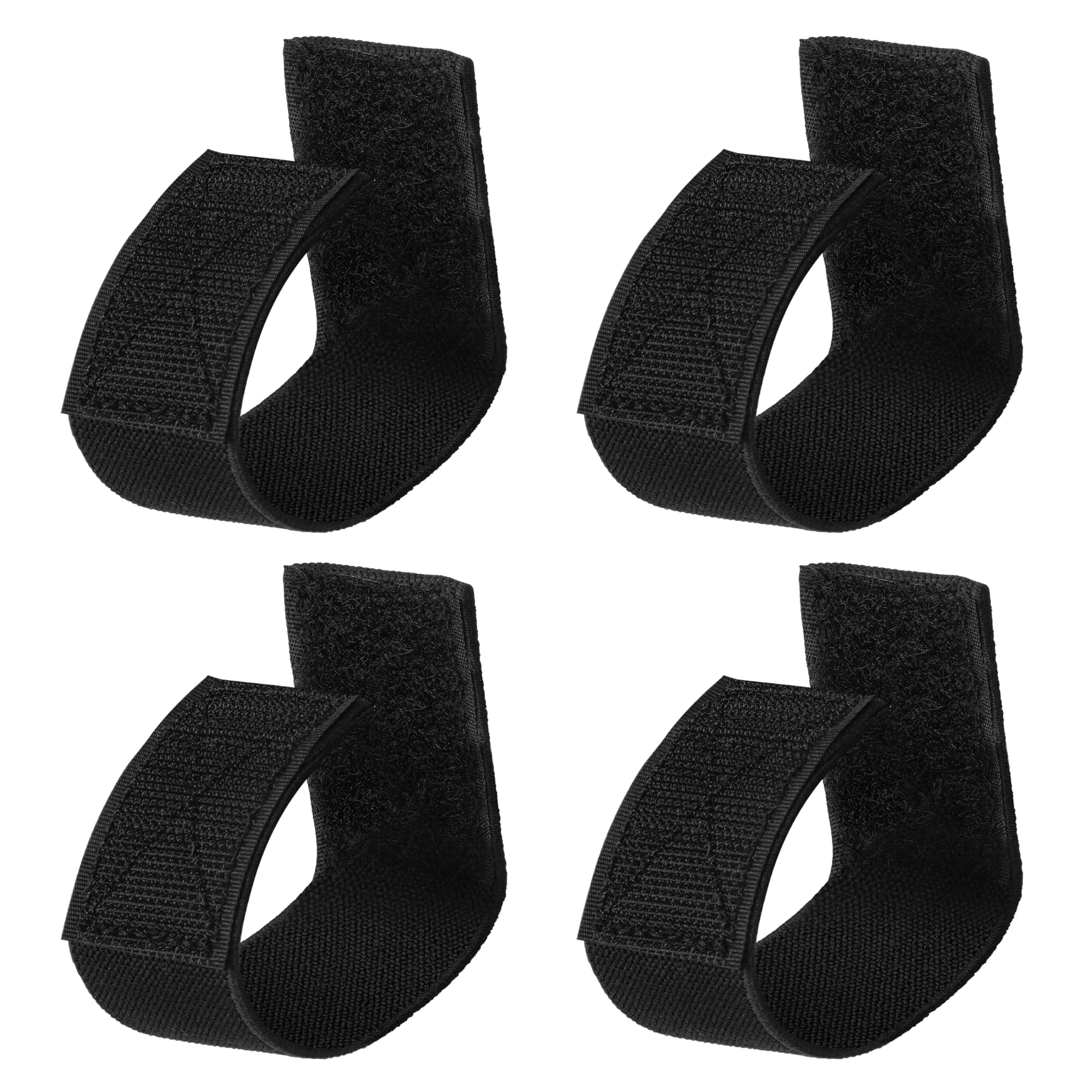 wisdompro 4 Pcs Elastic Belt Loop, Duty Belt Keeper for 2" - 2.25" Wide Belt, Belt Loops for Police/Military/Tactics- Black