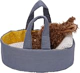 Manhattan Toy Moppettes Beau Bunny Plush Nurturing Playset Fabric Bassinet view 2
