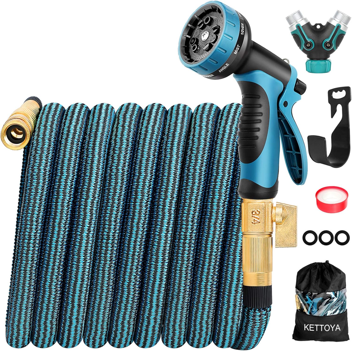 KETTOYA 2020 Upgrade 100FT Expandable Garden Hose Water Hose with 10