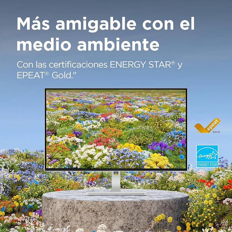 L27h-4A - Monitor QHD 27" (IPS, 4 Lados Ultrafinos, HDMI - DP - USB-C, 16:9, Tasa de Refresco 100 Hz, Tiempo Respuesta 1ms, Montaje VESA 100 mm, Ajuste Inclinación/Altura/Pivote/Giro) - Gris