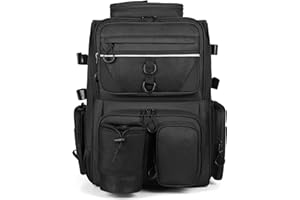 LEOMOO Fishing Tackle Backpack With Rod Holders, Large 40L Fishing Backpack for Camping, Hiking