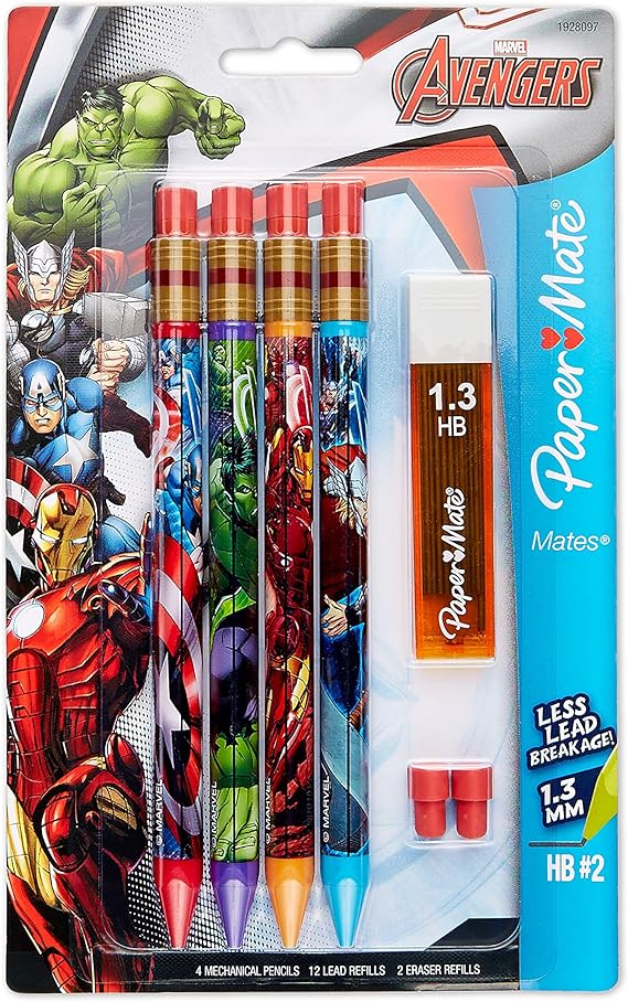 Collectibles Mechanical Collectibles Art New Lot Of 12 Marvel Avengers Paper Mate 1 3mm Hb 2 Mechanical Pencils