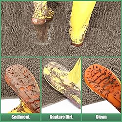 IM HOME Chenille Absorbent Outdoor Doormat 36" x