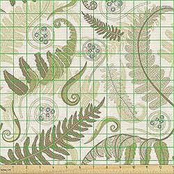 Ambesonne Botany Fabric by The Yard, Fern Leaves