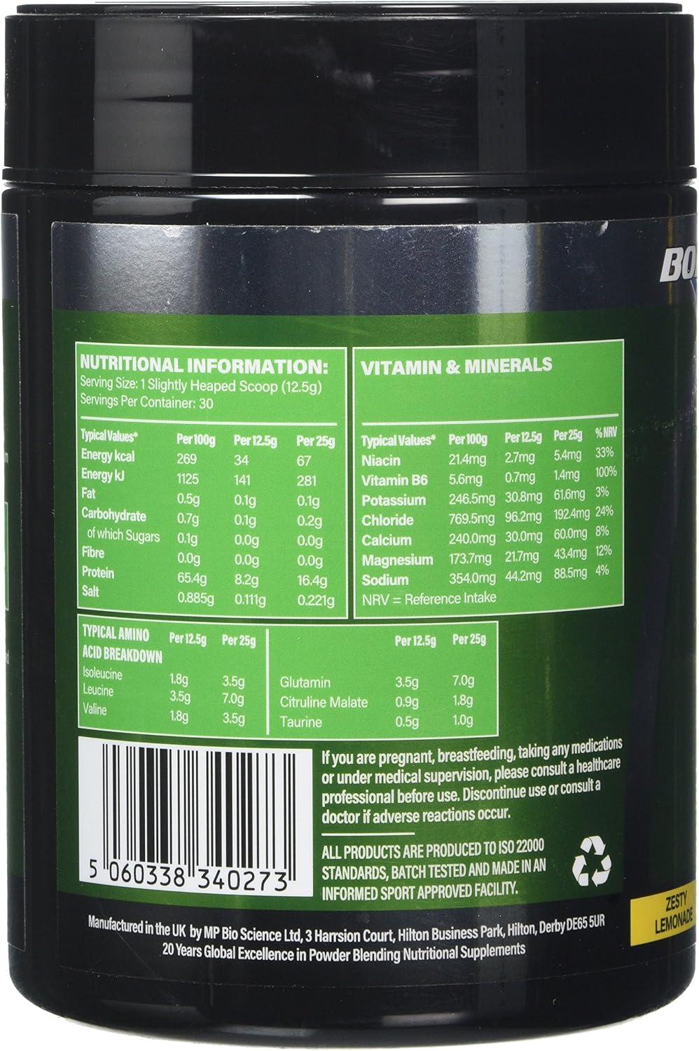 Boditronics BCAA Intracell Xtra Intra Workout Protein Powder, Branched Chain Amino Acid Supplement with Vitamin B6 & B3 - Image 4