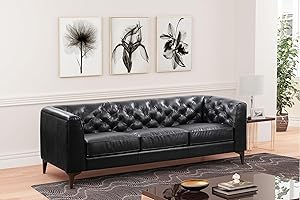 POLY & BARK Essex Furniture, 89 inches, Onyx Black