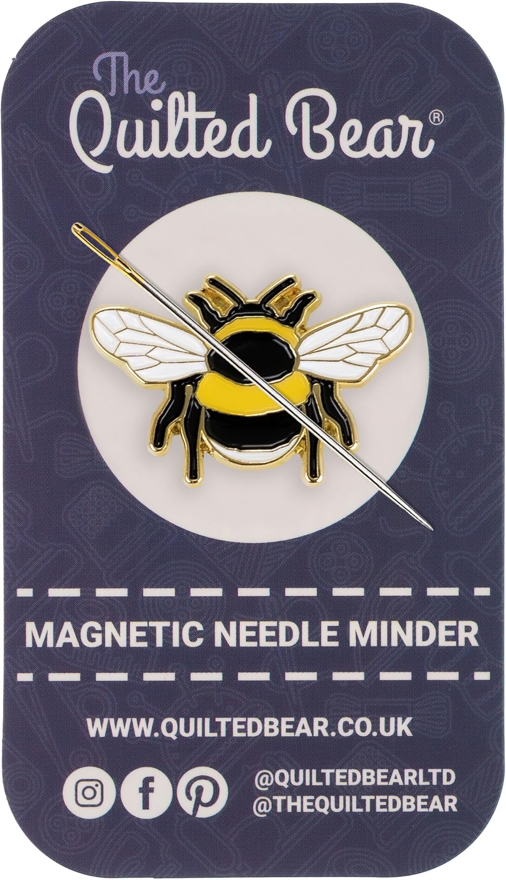 The Quilted Bear Magnetic Needle Minders Enamel Bee