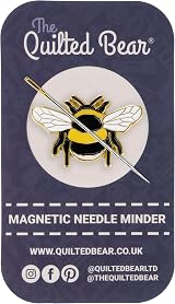 The Quilted Bear Magnetic Needle Minders Enamel Bee