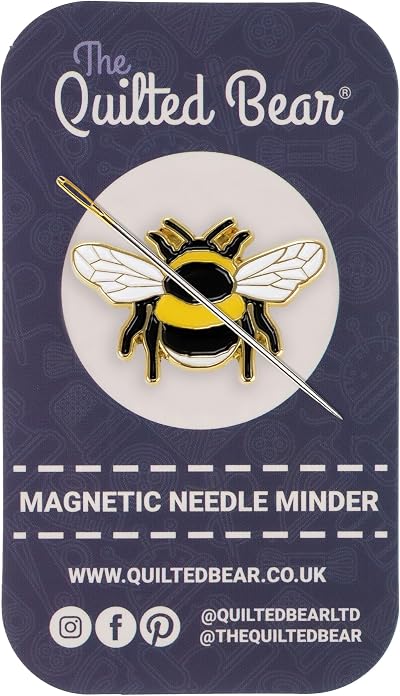 The Quilted Bear Magnetic Needle Minders Enamel Bee