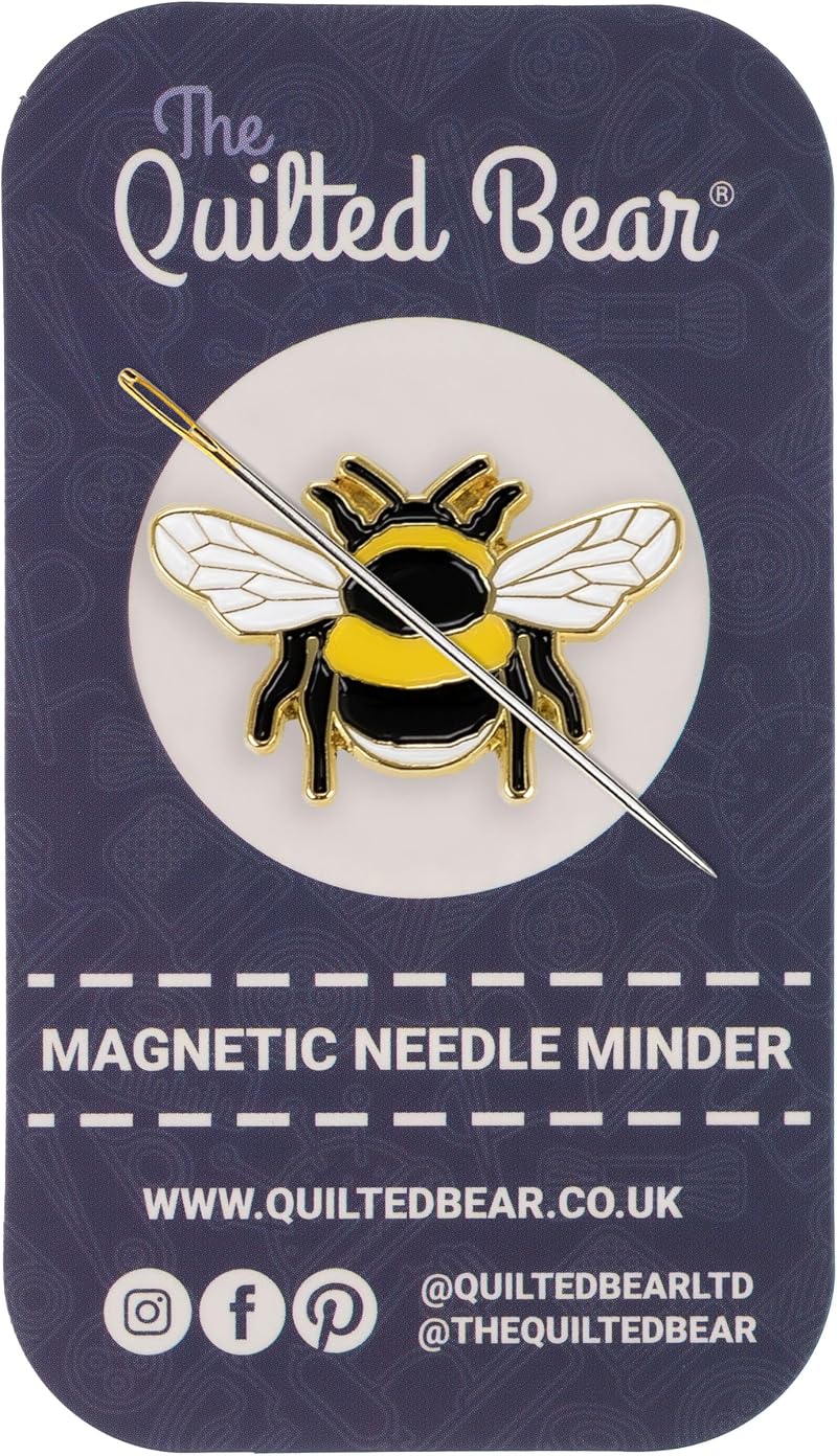 The Quilted Bear Magnetic Needle Minders Enamel Bee