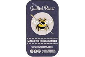 The Quilted Bear Magnetic Needle Minder for Cross Stitch, Embroidery - Magnet Holder for Sewing Needles, Cute Accessory for H