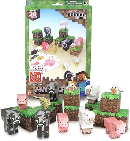 Amazon Com Minecraft Papercraft Animal Mobs Set Over 30 Pieces