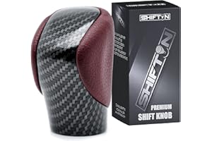 SHIFTIN Gear Shift Knob Shifter for Lexus ES GS GX is NX RC RX 200t 300 350 3450h 450hL 350L (Rioja Red Rose/Carbon Fiber Pattern)