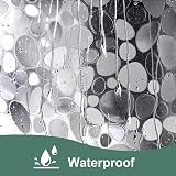 EurCross Eco-friendly Semi-Transparent Cobblestone Shower Curtain 54W x 72L view 4